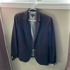 J Crew Blazer, black, size 4, lined stripe detail